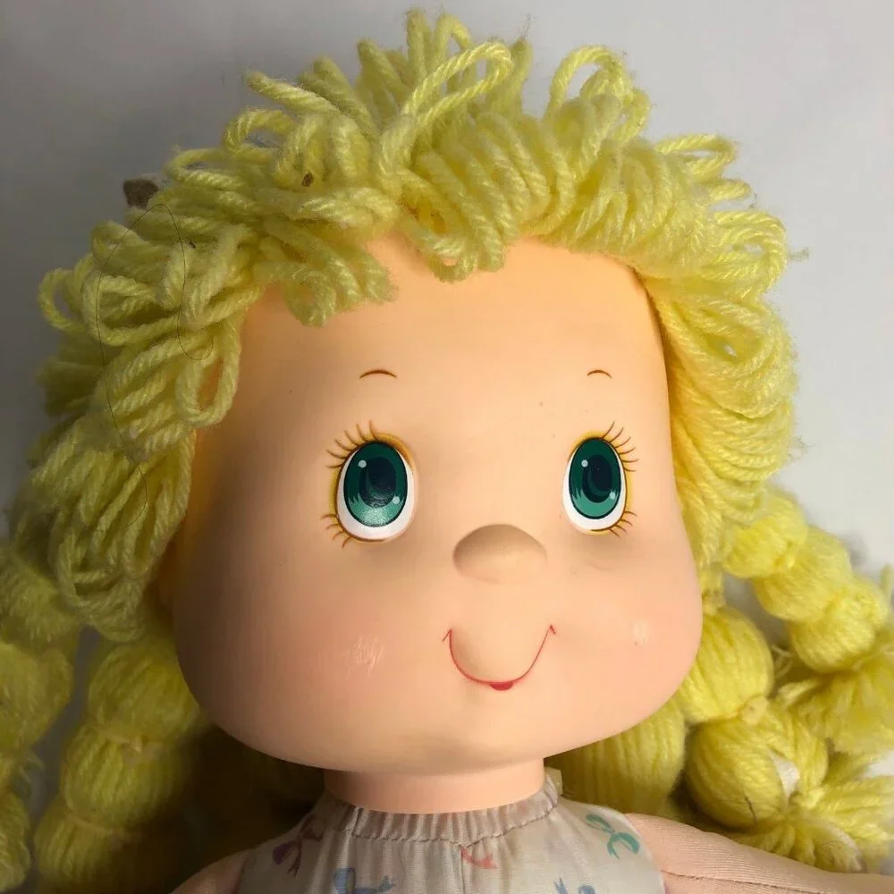 Vintage 1986 American Greetings Amtoy Blonde Tuggabows‎ Doll 18”